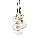 Подвесной светильник с шестью прозрачными стеклянными шарообразными плафонами Hinkley варинант исполнения - 1 | Loft Concept в Тюмени