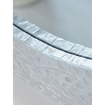 Зеркало круглое инкрустированное раковинами устриц Bone Inlay Dome Mirror White варинант исполнения - 5 | Loft Concept в Тюмени