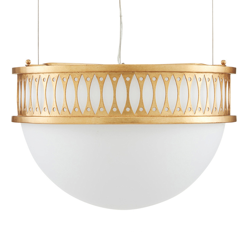 Подвесной светильник с фактурным золотым каркасом Exceptional Classic Design Золотой Молочный Подвесной светильник с фактурным золотым каркасом Exceptional Classic Design Золотой Молочный в Тюмени | Loft Concept