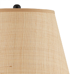 Настольная лампа темно-коричневая с тканевым абажуром в форме конуса Сhieftain варинант исполнения - 2 | Loft Concept в Тюмени