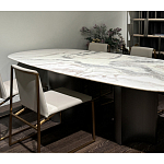 Стол обеденный мраморный с колоннами Marble Column Table варинант исполнения - 4 | Loft Concept в Тюмени