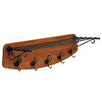 Вешалка настенная с металлической полкой и 5-ю черными крючками Noble Branches варинант исполнения - 1 | Loft Concept в Тюмени