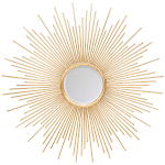 Зеркало-солнце круглое в раме из металла с золотыми с лучами Rays of Peace варинант исполнения - 1 | Loft Concept в Тюмени