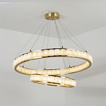 Люстра с 2-мя кольцами из натурального камня с регулируемыми плафонами Durability of Stone варинант исполнения - 3 | Loft Concept в Тюмени