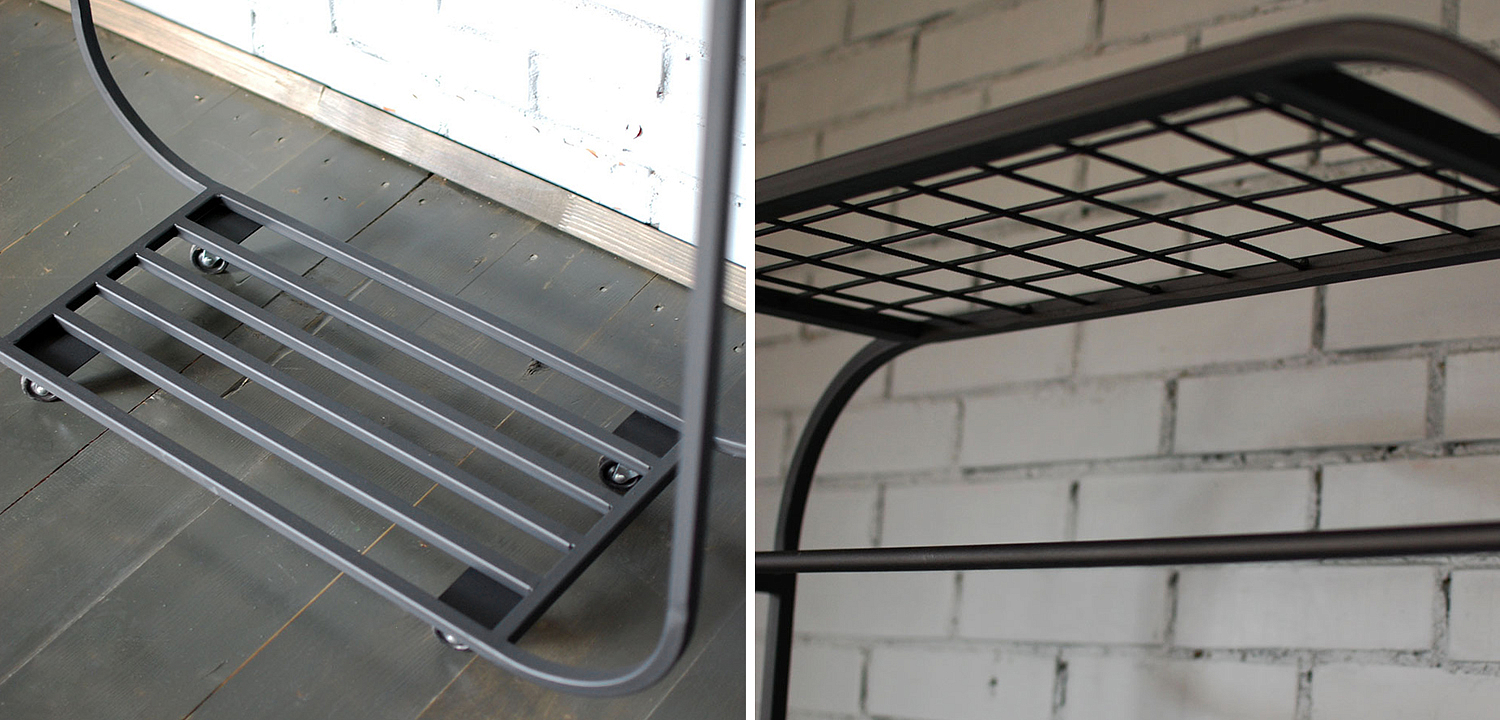 Рейл Kieron Industrial Metal Rust Clothes Rail Рейл Kieron Industrial Metal Rust Clothes Rail - Loft-Concept в Тюмени