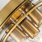 Потолочный светильник для ванных комнат с круглым стеклянным плафоном и тремя лампами Quoizel варинант исполнения - 4 | Loft Concept в Тюмени