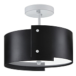 Потолочный светильник круглый светодиодный Semicircular White Panels чёрный варинант исполнения - 3 | Loft Concept в Тюмени