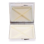 Таблетница карманная квадратная с 4-мя отделениями с зеркалом и накладкой из натурального камня Содалит Silver Stone Pillboxes варинант исполнения - 3 | Loft Concept в Тюмени