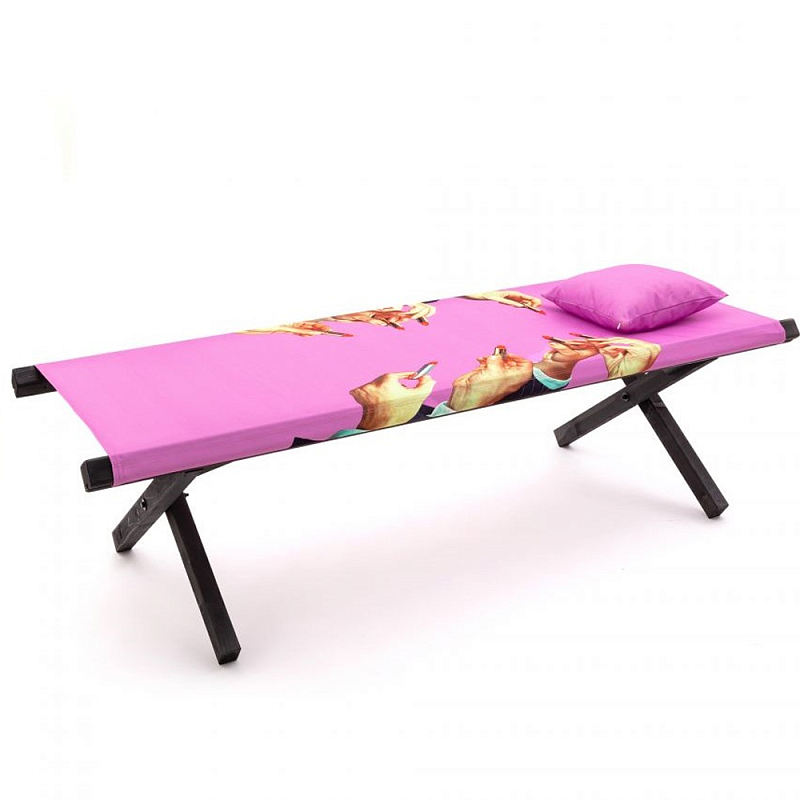 Шезлонг Seletti Poolbed Lipstick Pink Розовый Черный Шезлонг Seletti Poolbed Lipstick Pink Розовый Черный в Тюмени | Loft Concept