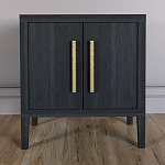 Тумбочка Primo с дверцами шпон Черный дуб варинант исполнения - 2 | Loft Concept в Тюмени