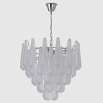 Люстра с подвесками из рифленного стекла в форме капель Textured Glass Chandelier варинант исполнения - 2 | Loft Concept в Тюмени