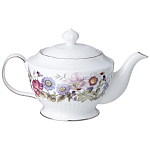 Чайный сервиз из фарфора с рисунком цветов на 6 персон 14 предметов Garden Whisper Porcelain Set  варинант исполнения - 1 | Loft Concept в Тюмени