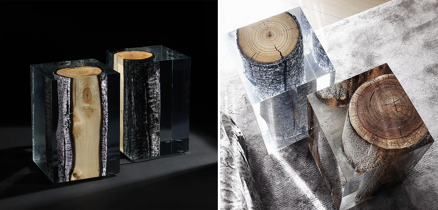 Приставной стол Acrylic Glass Nilleq Hekla Side Table & Stool Приставной стол Acrylic Glass Nilleq Hekla Side Table & Stool - Loft-Concept в Тюмени