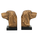 Держатель для книг с бронзовыми фигурками головы собаки Dog Elegance  варинант исполнения - 1 | Loft Concept в Тюмени