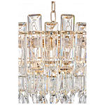 Круглая люстра с хрустальными подвесками на золотистом каркасе Gorgeous Crystal Light варинант исполнения - 5 | Loft Concept в Тюмени
