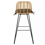 Стул барный с ротанговым плетением Half Bar Chair with Wicker без подлокотников варинант исполнения - 3 | Loft Concept в Тюмени