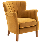 Кресло велюровое на ножках из массива ясеня Jessie Armchair варинант исполнения - 1 | Loft Concept в Тюмени