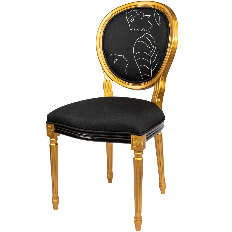 Стул White Silhouette Mother Stool Черный Золотой Стул White Silhouette Mother Stool Черный Золотой в Тюмени | Loft Concept