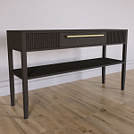 Дизайнерская Консоль с полкой и ящиком Primo Темный орех варинант исполнения - 2 | Loft Concept в Тюмени