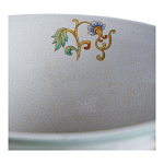 Ваза высокая из фарфора на бронзовом основании Turquoise Blooming Garden варинант исполнения - 3 | Loft Concept в Тюмени