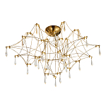 Потолочный светильник с тонкой металлической конструкцией цвета золото Quasar варинант исполнения - 1 | Loft Concept в Тюмени