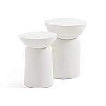 Приставной столик белого цвета Tori варинант исполнения - 4 | Loft Concept в Тюмени