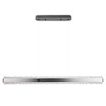 Люстра линейная металлическая черного цвета с прозрачным декором по краям Radiant Rail варинант исполнения - 2 | Loft Concept в Тюмени