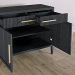 Буфет Primo с двумя ящиками и двумя фасадами Черный дуб варинант исполнения - 5 | Loft Concept в Тюмени