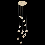 Люстра каскадная с мозаичным хрустальным оформлением Sparks of Crystal варинант исполнения - 3 | Loft Concept в Тюмени