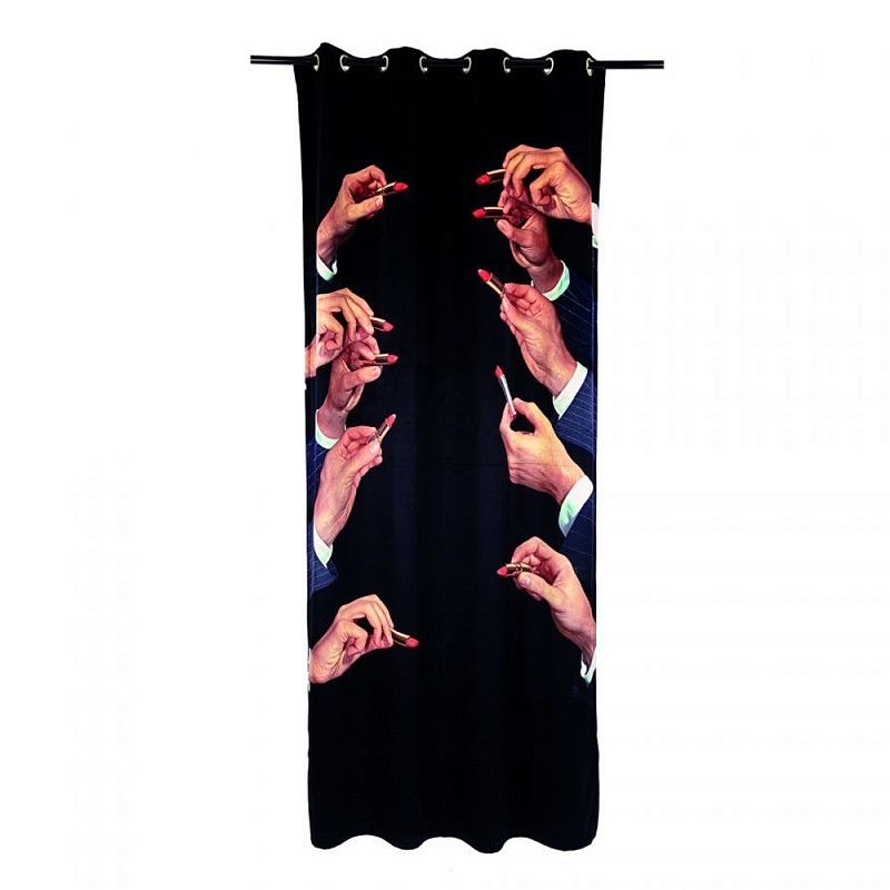 Штора Seletti Lipstick Black Черный Мульти Штора Seletti Lipstick Black Черный Мульти в Тюмени | Loft Concept