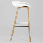 Барный стул на ножках из натурального дерева Boras White варинант исполнения - 2 | Loft Concept в Тюмени