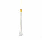 Подвесной светильник с плафоном в форме капли на золотистом каркасе Raindrop варинант исполнения - 2 | Loft Concept в Тюмени