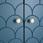 Шкаф двухдверный Scale Ornament Blue Wardrobe варинант исполнения - 8 | Loft Concept в Тюмени