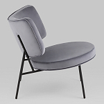 Мини-кресло District Lounge велюр серый варинант исполнения - 2 | Loft Concept в Тюмени