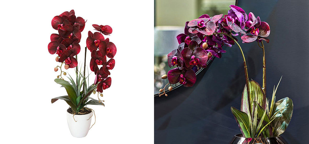 Искусственная орхидея Мультифлора burgundy Искусственная орхидея Мультифлора burgundy - Loft-Concept в Тюмени