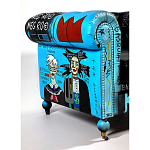 Кресло "Баския и Уорхол" Basquiat Warhol graffiti chair натуральная кожа варинант исполнения - 4 | Loft Concept в Тюмени
