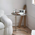 Дизайнерский журнальный стол круглый на стальном каркасе Fahek варинант исполнения - 1 | Loft Concept в Тюмени