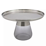 Кофейный столик с основанием из закаленного стекла Classic Round Gray Table варинант исполнения - 1 | Loft Concept в Тюмени