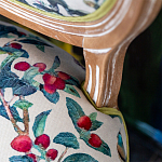 Стул из массива бука бежевый с изображением птиц и цветов Beige Green Chinoiserie Rose Garden Chair варинант исполнения - 4 | Loft Concept в Тюмени