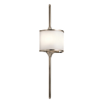 Бра вертикальное с белым полукруглым плафоном и длинным стержнем L Kichler варинант исполнения - 1 | Loft Concept в Тюмени