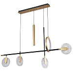 Линейная металлическая геометрическая люстра Geometry Crystal Linear Chandelier варинант исполнения - 1 | Loft Concept в Тюмени