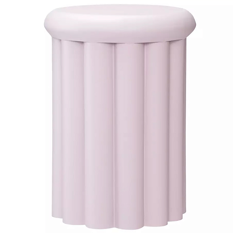 Столик приставной круглый с фактурным основанием Textured Table Base Синий Сиреневый в Тюмени | Loft Concept 