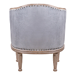 Кресло низкое с мягкой обивкой из велюра на 4-х деревянных ножках Emile Armchair grey варинант исполнения - 3 | Loft Concept в Тюмени