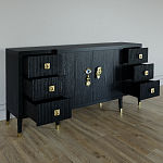 Большой Комод-буфет Elsa Dreams Black с ящиками варинант исполнения - 6 | Loft Concept в Тюмени