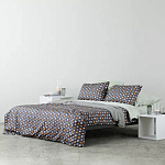 Постельное белье из сатина с принтом треугольники 150х200 см Triangular Dreams варинант исполнения - 6 | Loft Concept в Тюмени