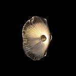 Бра в форме прозрачного стеклянного цветка с рельефной текстурой Textured Glass варинант исполнения - 8 | Loft Concept в Тюмени