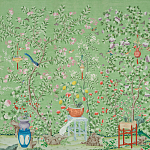 Обои ручная роспись Belvoir Pistachio варинант исполнения - 1 | Loft Concept в Тюмени