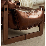 Кресло-диван кожаное на деревянном каркасе Medieval Furniture варинант исполнения - 6 | Loft Concept в Тюмени