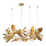 Люстра на ветвистом каркасе с листьями Golden Wreath варинант исполнения - 1 | Loft Concept в Тюмени