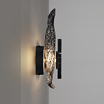 Бра с волнообразным стеклянным плафоном и вставкой из мрамора Liquid Stone варинант исполнения - 12 | Loft Concept в Тюмени